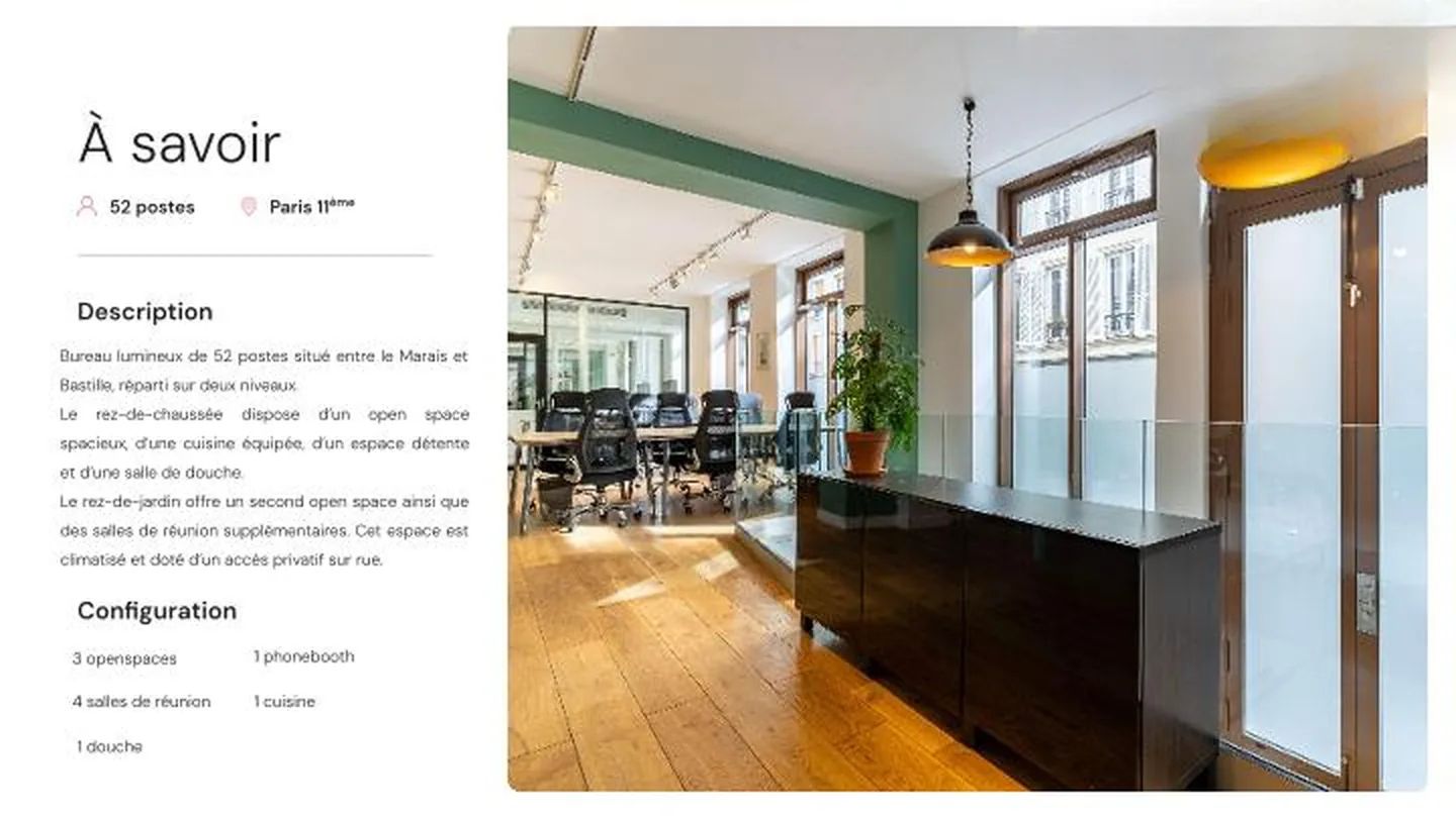 Coworking 357 m² – Paris (75011)