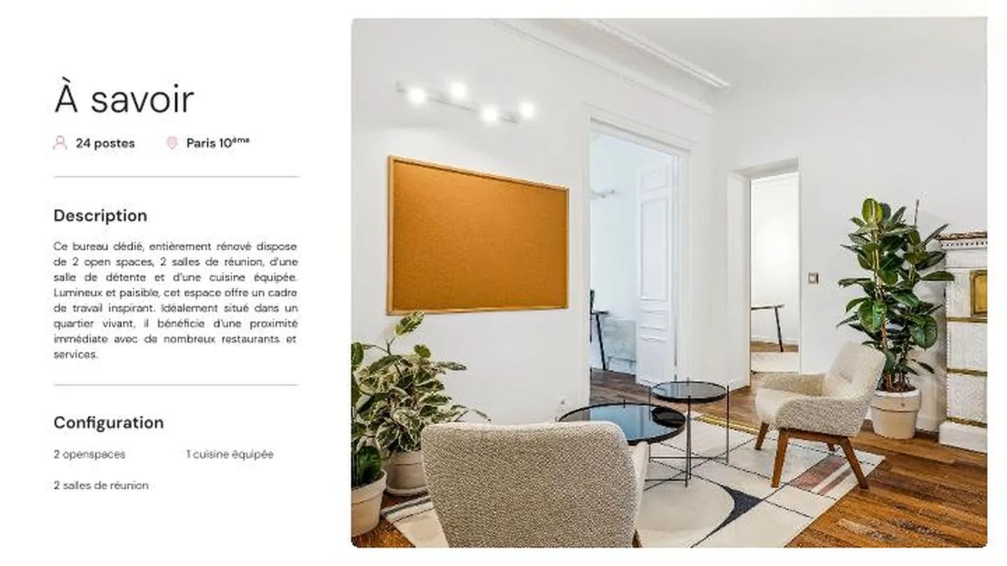 Coworking 132 m² – Paris (75010)
